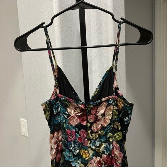 Amanda Uprichard Ellie Floral Evening Gown in Black Small Long Maxi Dress - Picture 7 of 11